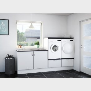 21 White/Black-Line bryggers hvid melamin med sort ABS-kant