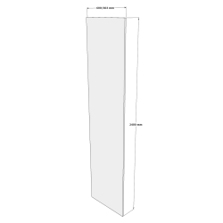 16 mm Gavlafdkning 2400 x 600/603 mm