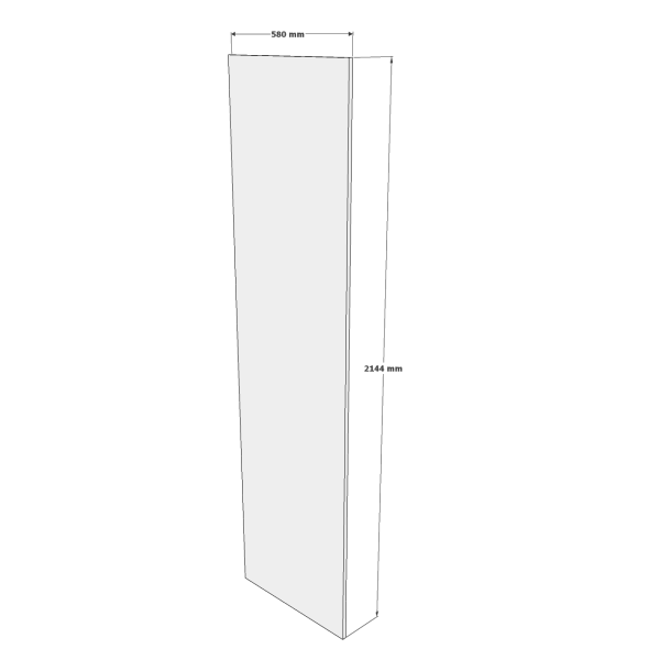 16 mm Integreret gavl 2144 x 580 mm