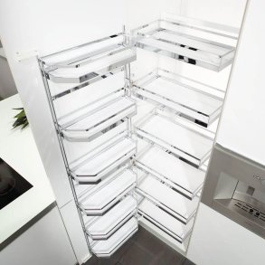 Komplet Tandem 60 cm hjskabsudtrk - krom + gr bund