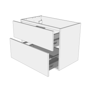Bad vaskeskab 120 cm med 2 skuffer - fuldudtrk