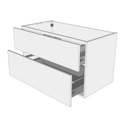 Bad vaskeskab 80 cm med 2 skuffer - fuldudtrk