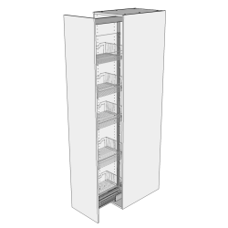 Udtrksskab 40 cm med frontmonteret kurveudtrk