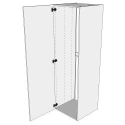 Indbygningsskab til kl 60 cm med lge