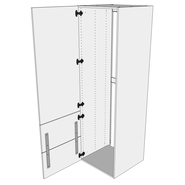 2 skuffelook - Indbygningsskab til kl 60 cm til kl med to-delt lge