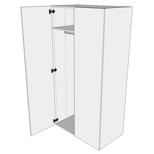 Bjleskab 100 cm med hylde, bjlestang og 2 lger