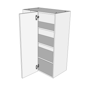 Hj hjrneskab 60 cm med lge og 3 hylder