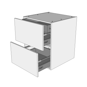 2 skuffelook - HQ skuffeskab 40 cm med 2 skuffer og indvendig bakke - fuldudtrk