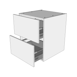 2 skuffelook - HQ skuffeskab 50 cm med 2 skuffer - fuldudtrk