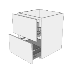 2 skuffelook - HQ Vaskeskab 60 cm med 2 skuffer - fuldudtrk