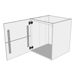 2 skuffelook - Vaskeskab 60 cm med affaldsstativ og lge