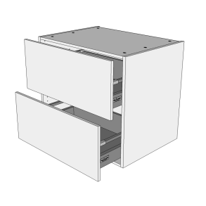 2 skuffelook - HQ skuffeskab 80 cm med 2 skuffer - fuldudtrk