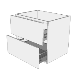 2 skuffelook - HQ Vaskeskab 80 cm med 2 skuffer - fuldudtrk