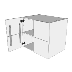 2 skuffelook - Hyldeskab 80 cm med hylde og lge