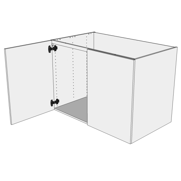 Vaskeskab 100 cm med 2 låger og affaldsstativ