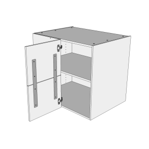 2 skuffelook - Hjrneskab 80 cm med hylde og lge